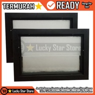 Window Salaman Bouven Zig Zag Aluminum Frosted Glass Black Size L60 x H40 Air Ventilation 0.4 0.4 6.