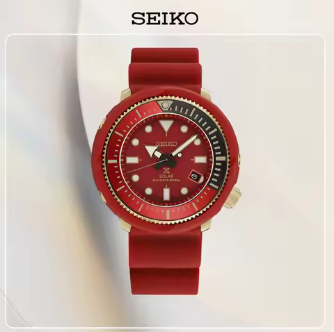 Original SEIKO Prospex SNE580P1 Solar Diver Watch Men 200M Waterproof Stainless Steel Silicone Sport