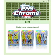 Topps Chrome Tennis 2024 - Insert Cards [Served] - Alcaraz|Swiatek|Medvedev|Rybakina|Draper|Andreeva