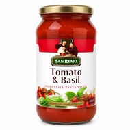 San Remo Tomato & Basil Pasta Sauce 500g Sos Pasta Italian Pasta Sauce Ready To Use Pizza Spaghetti 