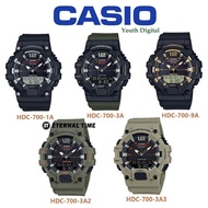 jam tangan lelaki jam tangan wanita (2 YEARS WARRANTY) Casio HDC-700 Original Series Youth Analog-Digital Men Watch JAM