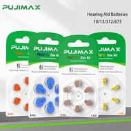 PUJIMAX Hearing Aid Batteries Zinc Air Battery Bateri Alat Pendengaran Long-Lasting 10/13/312/675