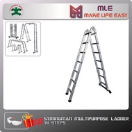 STRONGMAN Heavy Duty Multi Purpose Ladder 14 steps - Tangga Lipat 14 steps (STRAIGHT LEG/CURVE LEG)F