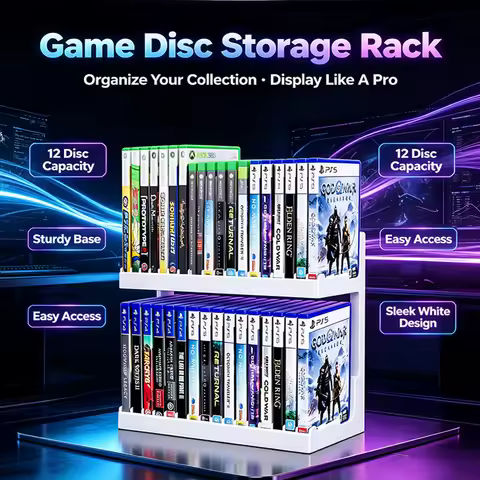 Game Storage Holder for PS5 PS4 PS3 PS2 Xbox Series X/S Xbox One Switch Switch 2 Game Cases DVD Disc