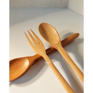 Wooden spoon fork wooden spoon wooden fork wooden dinner set cutlery set wooden cutlery