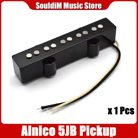 JB 5-String Bass Guitar Pickups Alnico 5 Vintage Style Cloth Cable Jazz Electric Bass Guitar Accesso