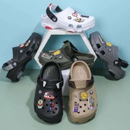 Men's Thick Crocs with Adjustable Custom Strap With Free Jibitz NBA deisgn Jibits Summer Sandals
