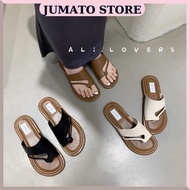 Korean leather soft and lightweight flip-flops easy to match for women Jumato