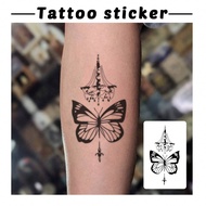 1 Piece Of Artistic Retro Butterfly Chandelier Aesthetic Temporary Tattoo Sticker Niche Personalized