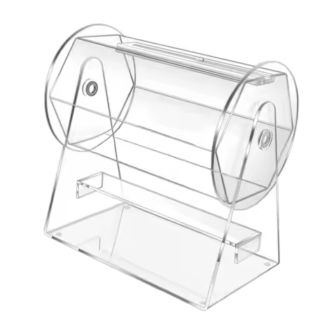 Acrylic Raffle Drum Equipment Raffle Drawing Ticket Drum for Drawing Games Family Games Fundraiser R
