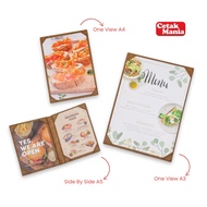 Print Mania - One Side & Two-Sided Cafe Series Skin Menu Book (One View A4 A3 & Side By Side A5) Bro