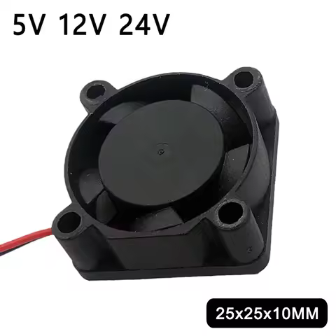 5V 12V 24V Ball/Sleeve Axial Cooler Hydraulic Bearing 25x25x10mm Mini Cooling Fan 2510 25mm Centrifu