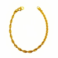 916 Gold Solid Rope Bracelet