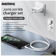 ITSTORE TRAVEL CHARGER REMAX DUAL USB 2 PORT + MICRO USB CABLE 1M 1METER RP-U35 RP U35 5V 2.1A