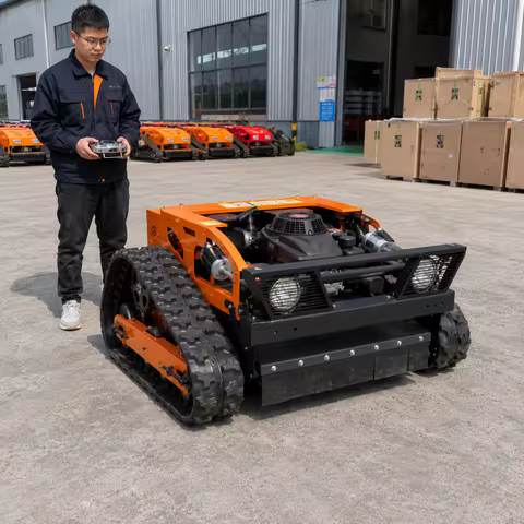 Customized 2026 New Arrival RC Grass Cutter Intelligent Remote Control Mower Hybrid Power Robot Lawn