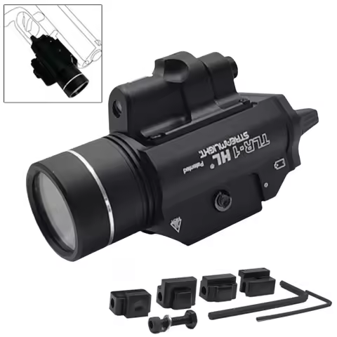 Tactic TLR-1 HL Hanging LED Flashlight Metal 1000 Lumens Powerful Weapon Light for Glock 17 19 X300 