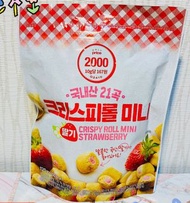 DJS LIFESTYLE 觀塘店 - 好味有益嘅穀物早餐! LOTTE ONLY PRICE CRISPY ROLL MINI 一口脆皮迷你夾心卷士多啤梨味 120G