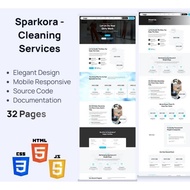 Sparkora Cleaning Services HTML Website Template with Elegant Design | Responsive Cleaning & Mainten