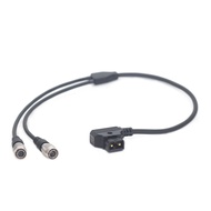 Power Cable D-tap/P-tap to Dual Hirose 4Pin Male Supply Cord for ZAXCOM, Sound Devices 688/633, Zoom