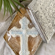 有機糖霜餅乾 - 白色復古十字架 / 附精緻鐵盒