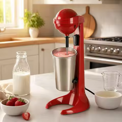 Stand Mixer Machine with Measurement Markings Milk Frothing Electric Drinks Mixer for Frappe Iced Br