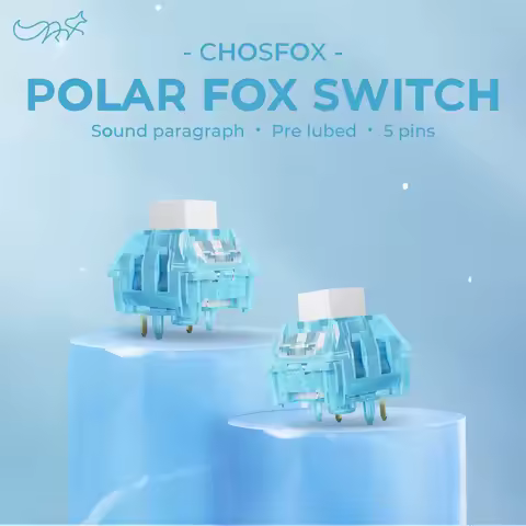 Kailh&Chosfox Arctic Fox Box Switch Gaming Computer Mechanical Keyboard HMX Switch 5 Pins Hot Swap R