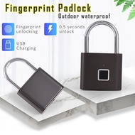 authentic Smart Lock Keyless Fingerprint Lock Waterproof Anti-Theft Security Padlock Door Luggage Ca