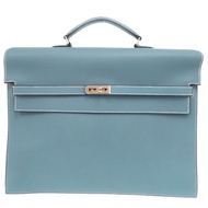 愛馬仕 Kelly Depeche 38 手提包，Epsom 皮革，牛仔藍，銀色五金，J 印記（2006 年），商務包，0259 [二手]。