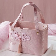 TAS PREMIUM IMLEK MERAH PINK FUSCHIA FANTA HAMPERS TEMPAT KUE LAPIS CH