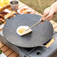 Korean Style BBQ Grill Pan,13" Non-stick Smokeless Circular Grill pan,Medical Stone Coated Barbecue Stovetops Frying Pan for Indoor Outdoor Ca