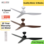 Acorn Ceiling Fans 52 inch Ceiling Fan with Remote Control DC Fan Bedroom Living Room Dinning Balcony Home