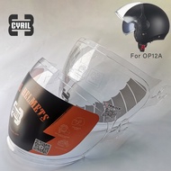 Helmet Lens Sun Visor Transparent for CYRIL OP12A Black Samurai