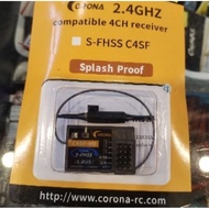 CORONA C4SF C4SF-HV 2.4GHz 4 Channels S-FHSS/FHSS SBUS Compatible Receiver For FUTABA 3PV/7PX/4PLS/4