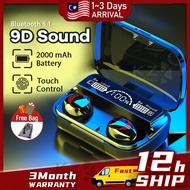 【Ready Stock】Bluetooth Earphone Wireless Earbuds 5.0 TWS F9 Bass 9D HIFI Sounds Handsfree headset St