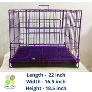 Collapsible Cage for Dog Large Size ( Violet, Blue &amp; Black Color)