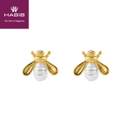 HABIB Oro Italia Hop White and Yellow Gold Earring, 916 Gold