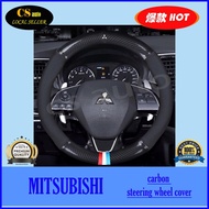 Csauto MITSUBISHI TRITON OUTLANDER LANCER STEERING WHEEL COVER LEATHER ASX PAJERO STORM MIRRAGE ACCE