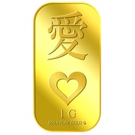 JB1 Puregold 1g Love | 999.9 Pure Gold Bar