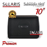 10 inch Active Subwoofer BASSBOX Embassy Trojan EMS-10 PREMIER Bass Speakers JS