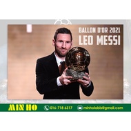 Ballon d’Or 2021Winner Leo Messi Poster A2 Size (Custom Design) UV Printing