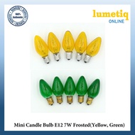 Mini Candle Bulb/Salt Lamp E12 7W Clear (Yellow, Green)