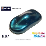 Aikka Supreme Metallic MT67 GREEN BLUE Cat Kereta Motor Cat Bancuh Siap/ 2K Car Paint DIY