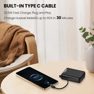 Orashare PML20C 20000mAh 22.5W Powerbank With Built-In Type C Cable Mini Stylish Cube Power Bank