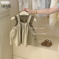 T-shirt Set Sleeveless 2-String Camisole Dress for Girls 1-7 Years Old MINTSCLOSET Guangzhou - GS134