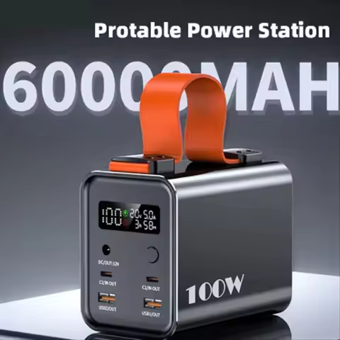 For Laptop 60000mAh 100W Portable Power Bank 30000mAh USB C Fast Charging External Battery for IPhon