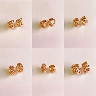 Fashion jewelry rose gold earrings 14k gold plated