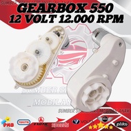 GEARBOX DINAMO MOBIL AKI ANAK 550 12VOLT 12.000RPM PLIKO YUKITA PMB BMW MINI CAR KIDS