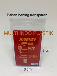 Sampul etoll bening/uk 6x9 cm/bahan 0.15/cover kartu id card/