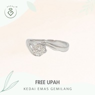 [Kedai Emas Gemilang] 2002106 {YS} 0.42Ct Diamond White Gold Ring (12504721) (14) (3.61G) [750 Gold]