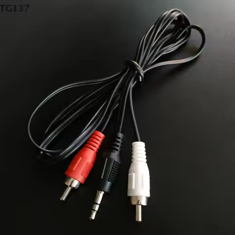 1.2m 3.9 Feet 3.5mm Plug Jack To 2Male Audio Cable Splitter Phone To Speaker